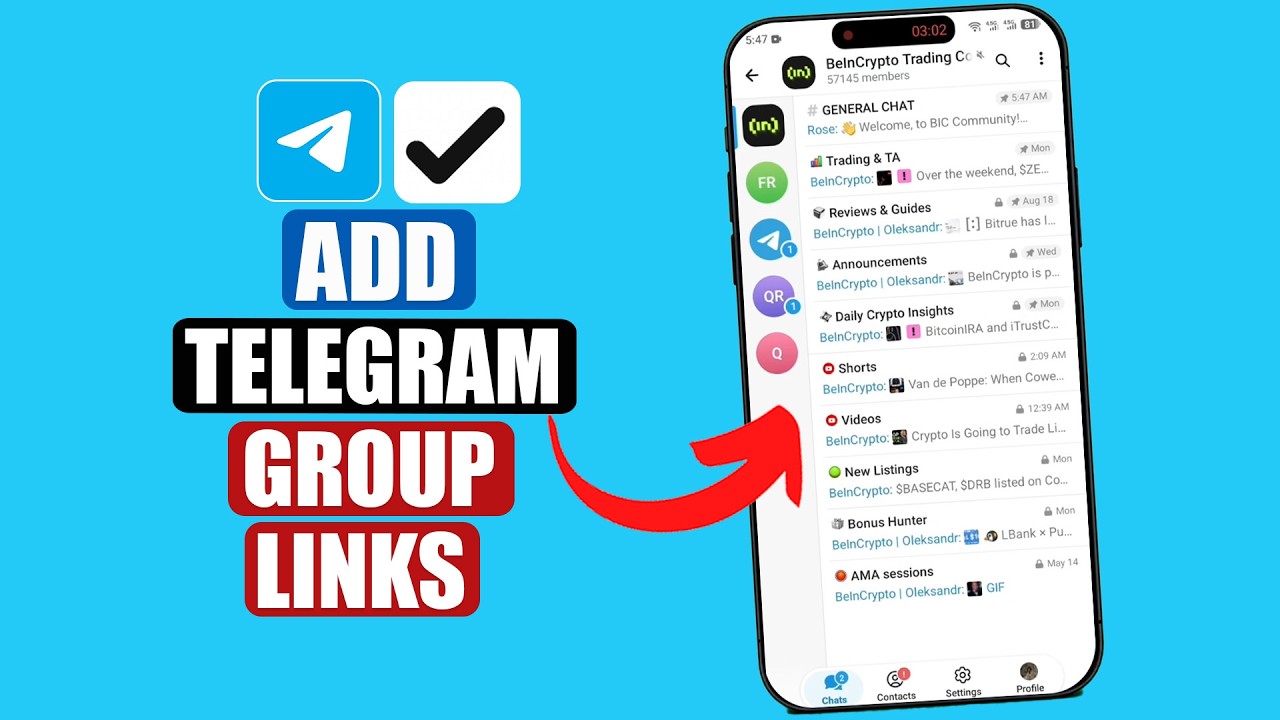 How to Add Latest Telegram Group Links |  Get Telegram Group Invite Link