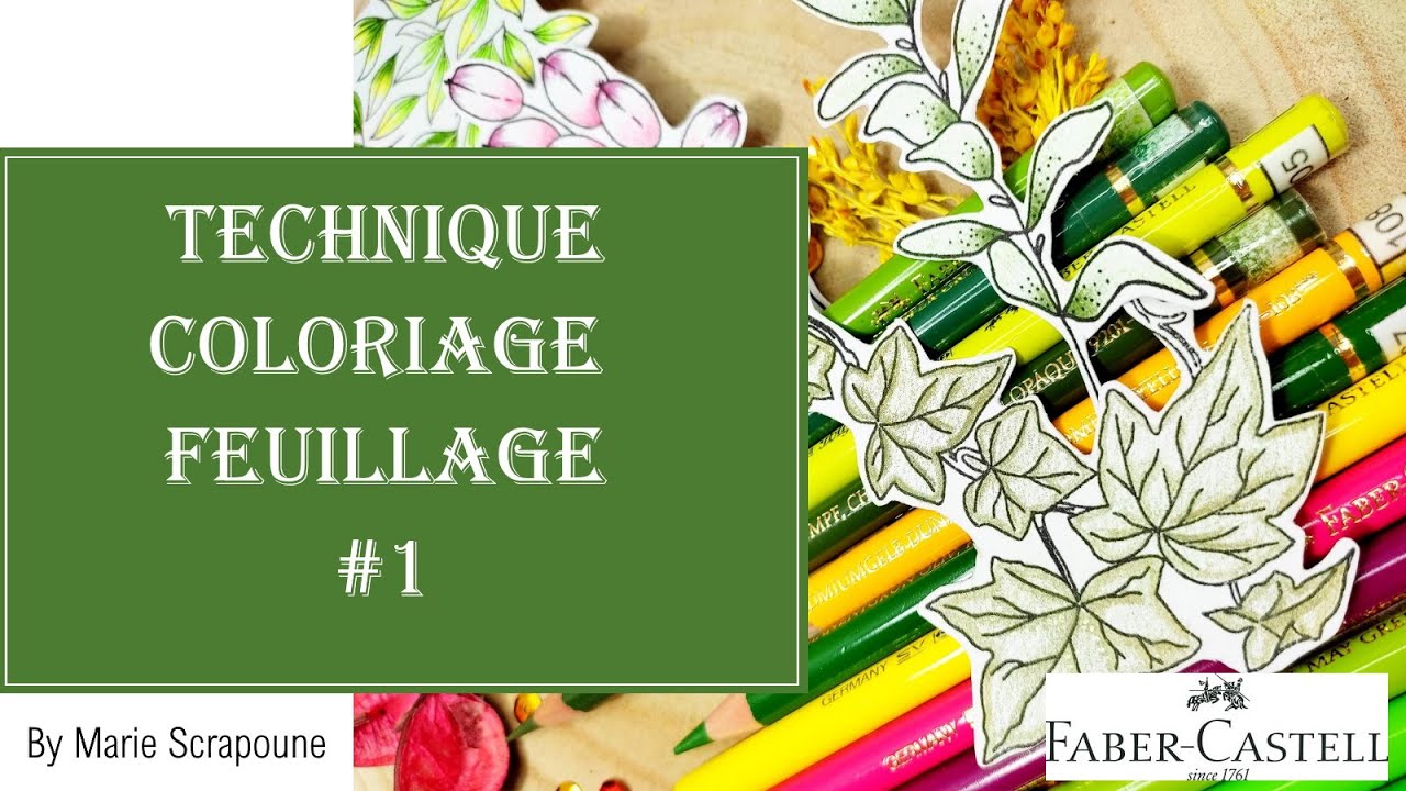 Tuto Astuce & Technique pour Coloriage spécial feuillage aux crayons de couleur pour scrapbooking