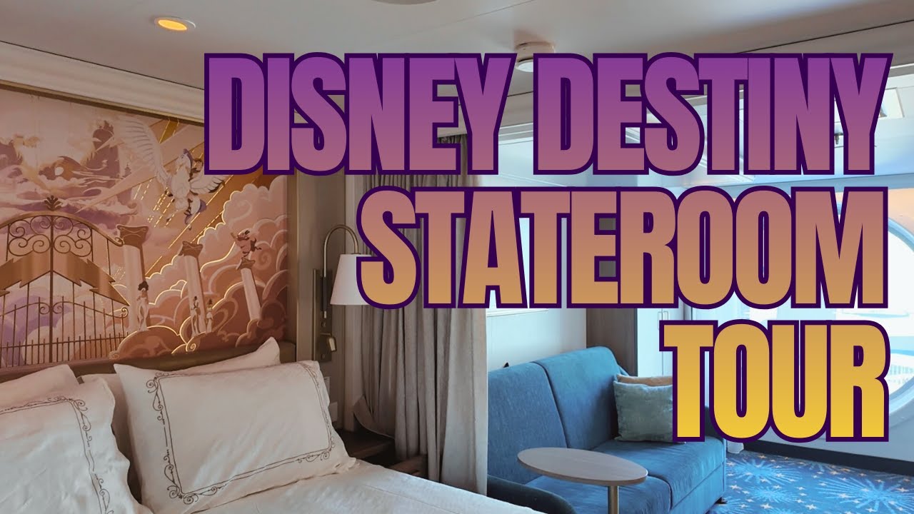Экскурсия по каюте Disney Destiny Room 6680 | НОВАЯ каюта с видом на океан + Подарки от Castaway ...