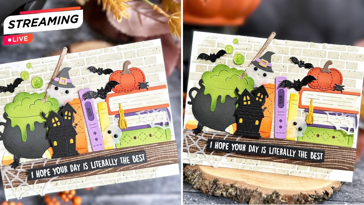 Spooky Stories Halloween Card featuring Lawn Fawn (Friday Live)