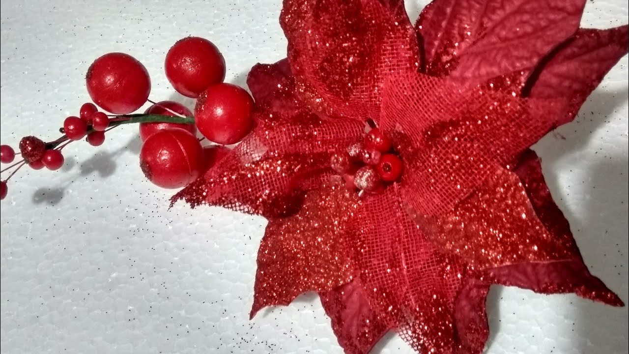 Flor de natal em e v a passo a passo