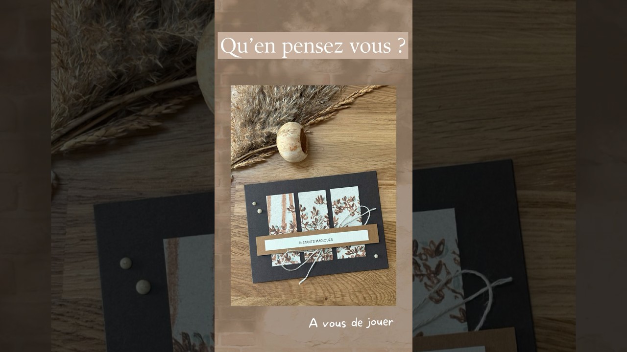 **Tutoriel** Carte simple et rapide #30 - 2025       #cartecreative #diy #carterie #scrapbooking