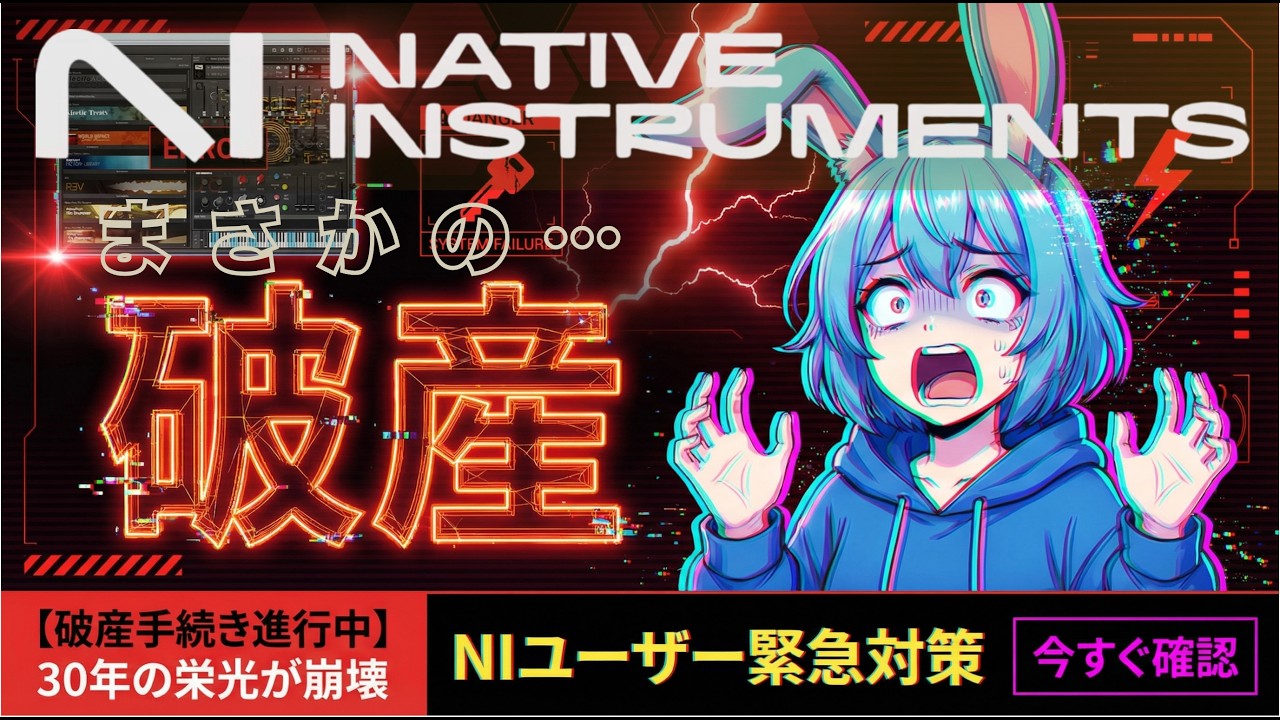 【衝撃】破産手続き進行中！DTM業界の巨人Native Instruments破綻の全貌｜NIユーザーが今すぐやるべき3つのこと