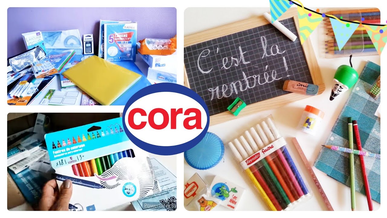 📢😃 Cora  FOURNITURES SCOLAIRES  😱  ( back to school  ) 👨‍👩‍👦‍👦