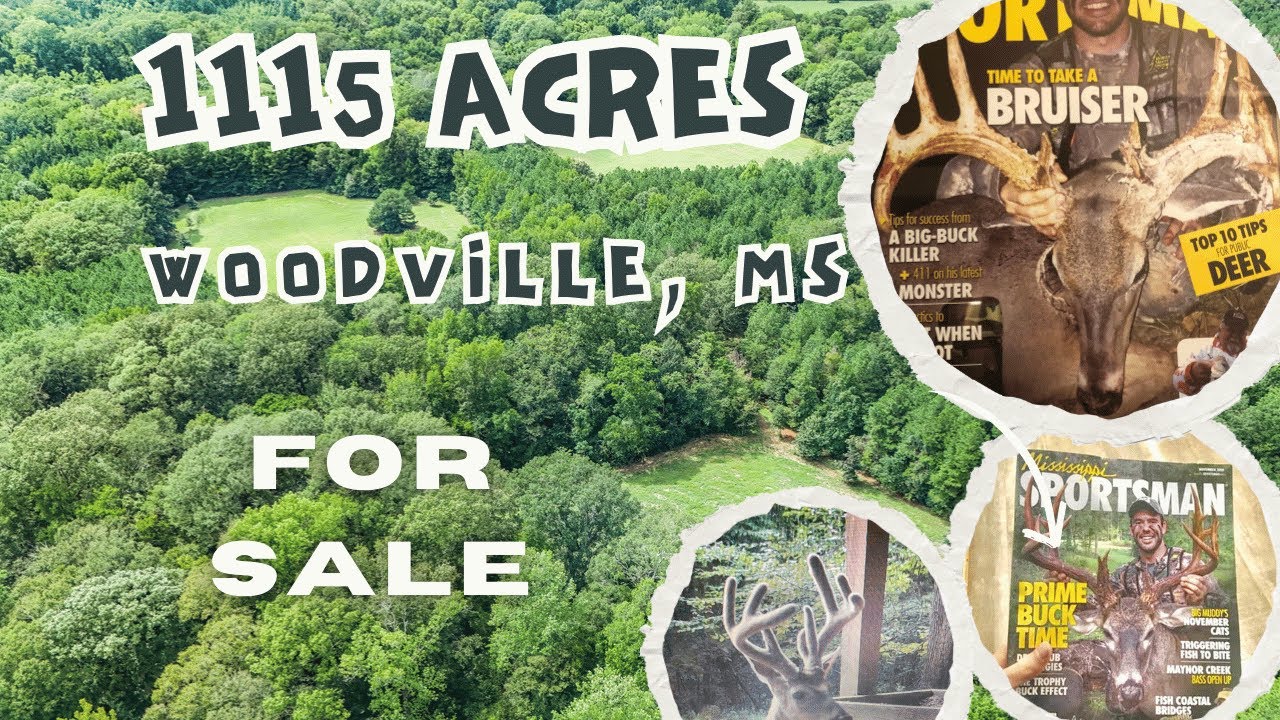 Woodville, MS 1,115 Acre Trophy Hunting Property For Sale