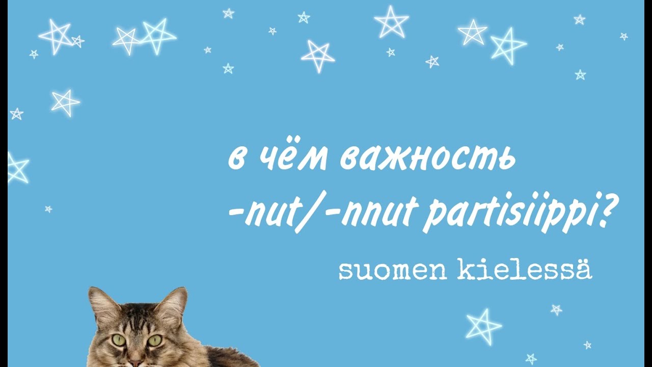 Причастие -nut/-nnut в финском языке