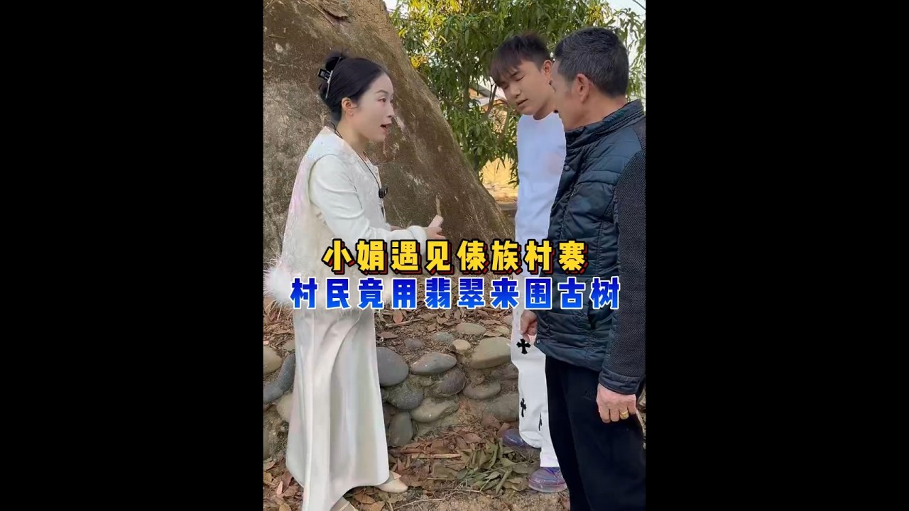 小娟进入傣族村寨，竟发现村民用翡翠来围树？ #翡翠 #翡翠手镯 #翡翠珠宝 #翡翠定制