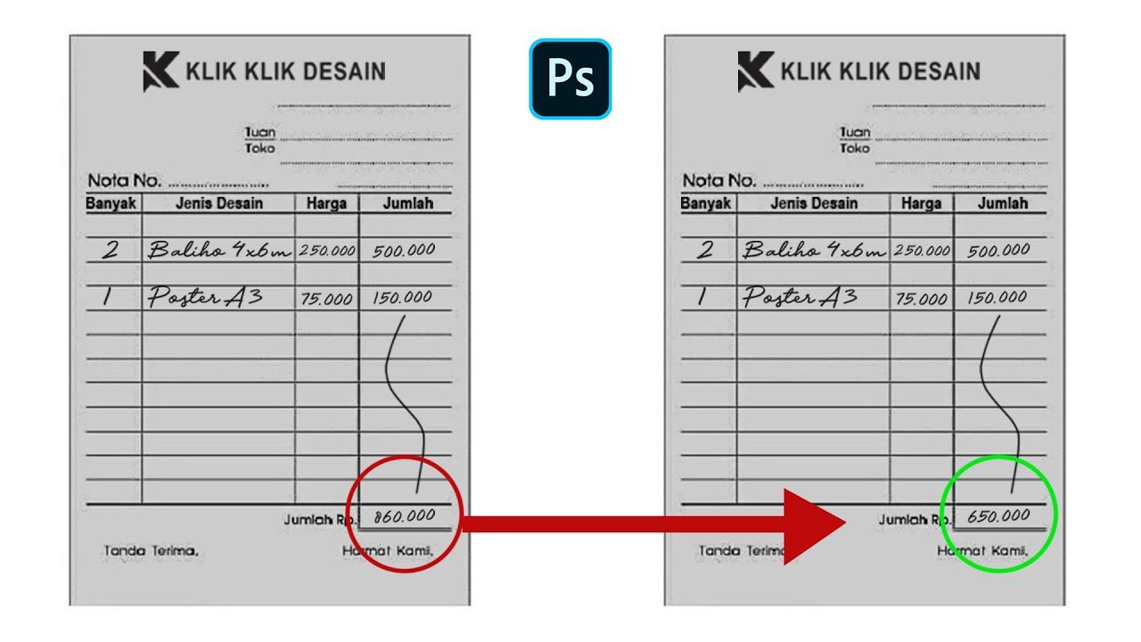 CARA MERUBAH ANGKA ATAU HURUF PADA NOTA.