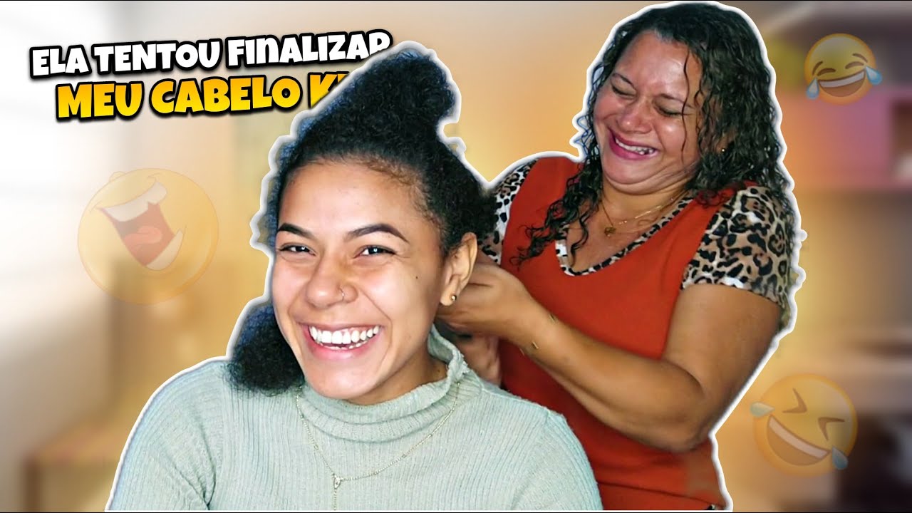 MINHA MÃE FINALIZOU MEU CABELO DEPOIS DE ANOS l tentou 😂 *