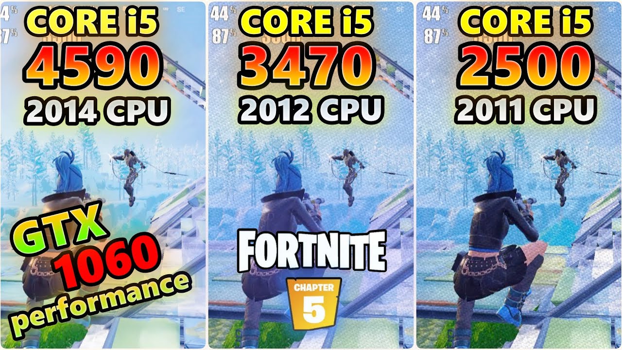 GTX 1060 6gb×CORE i5 4590 3470 2500/fortnite chapter5 Season 1/SOLO/Performance/FPS TEST/フォートナイト