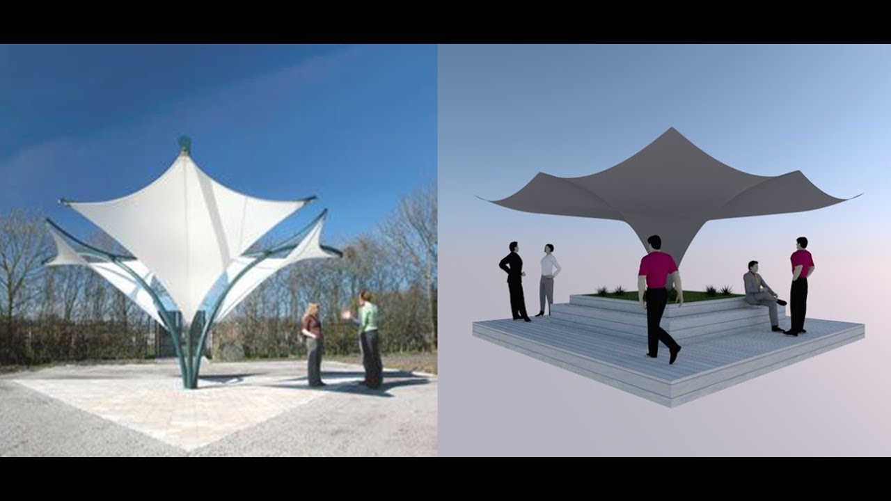 Tutorial Archicad 22 Make a tensile roof with the Morph Tool