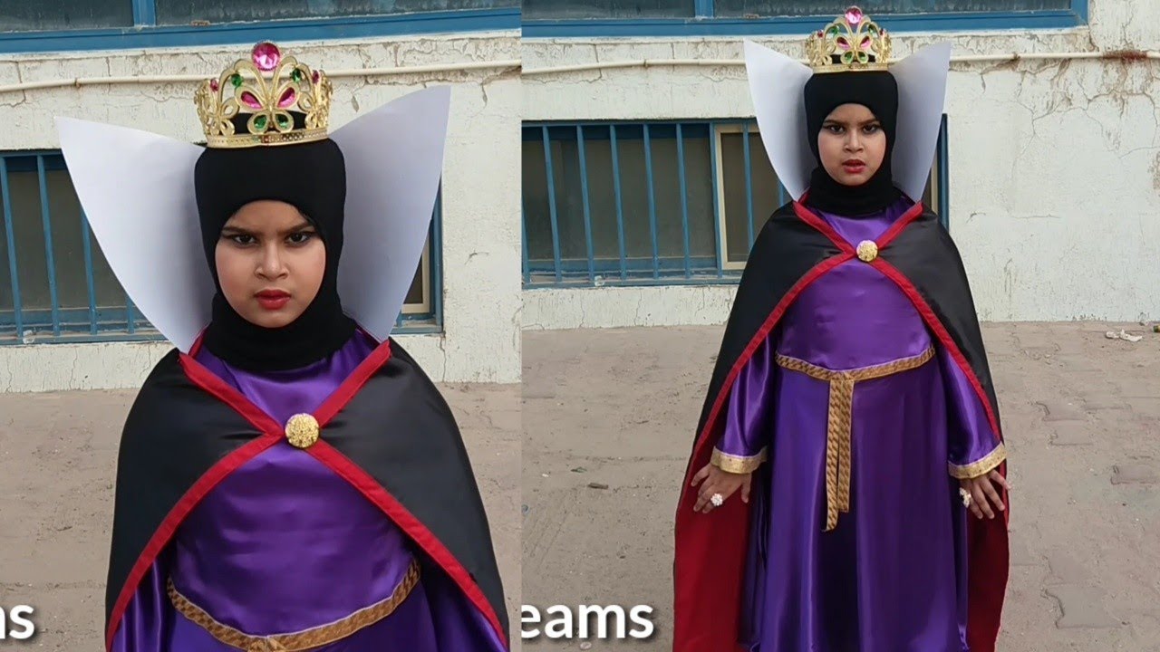 DIY Evil Queen costume/ Fancy dress Day in Bhavans School Kuwait
