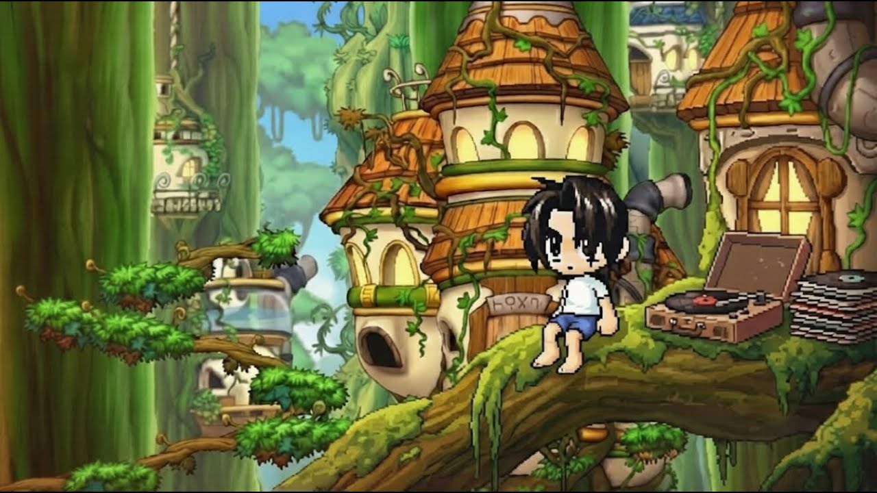 MapleStory Ellinia 新楓之谷 魔法森林 森林的某處 1H BGM🎵