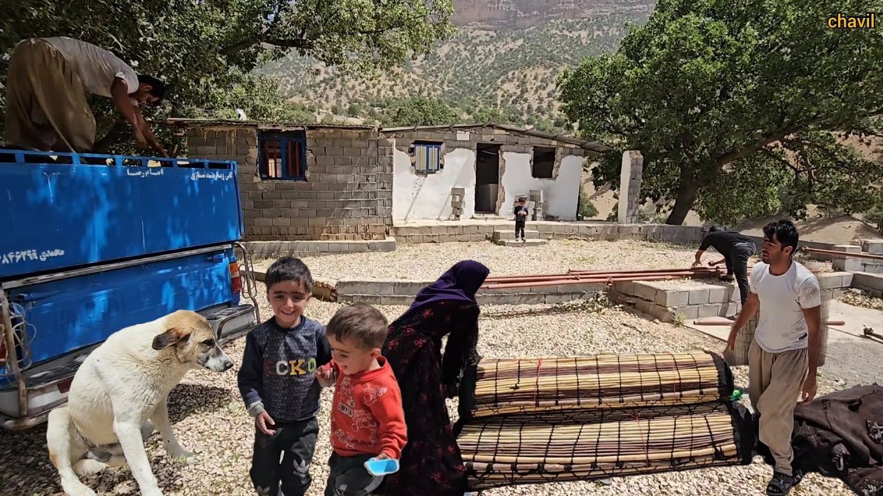 🏕️⛰️Preparing a Nomadic Black Tent | Ali Brings Traditional Supplies from the Village ⛰️🏕️🚚