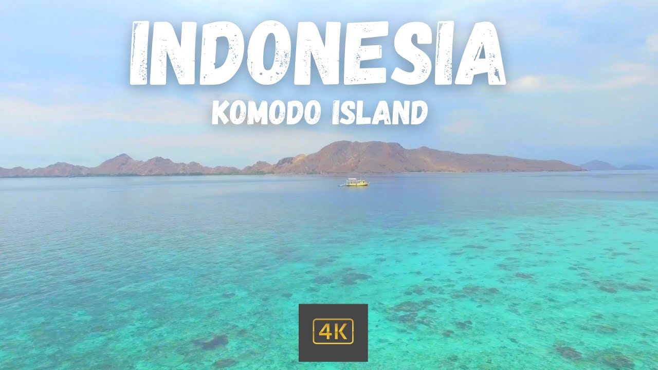 FLYING OVER INDONESIA [4K] Drone Visuals of Komodo Island with Calming Music