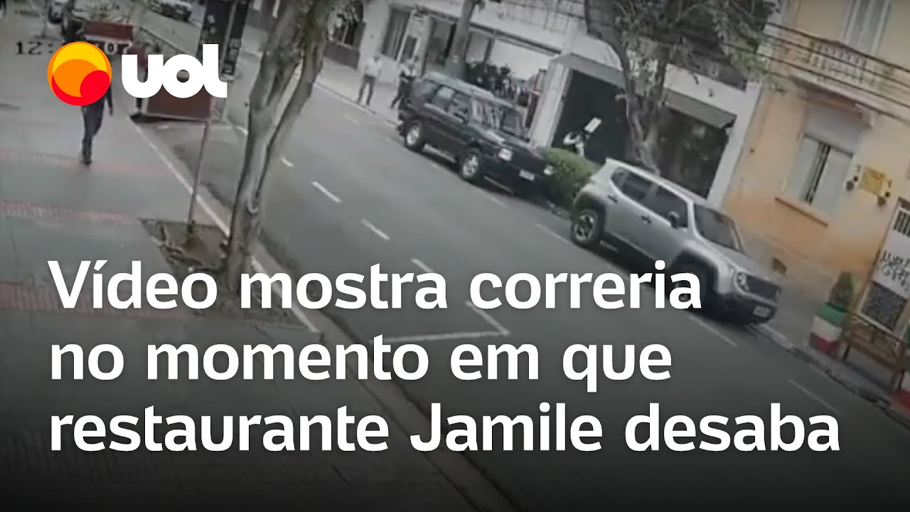 Restaurante com menu de Fogaça desaba: Vídeo mostra correria no momento de acidente no Jamile
