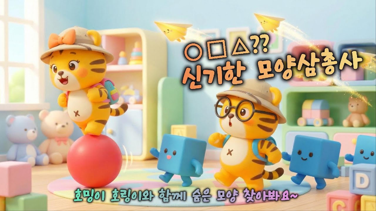 🔴🟦⚠️ 동그라미 네모 세모! 신기한 모양 놀이 | Shapes Song | 호밍앤호링 (Homing & Horing)