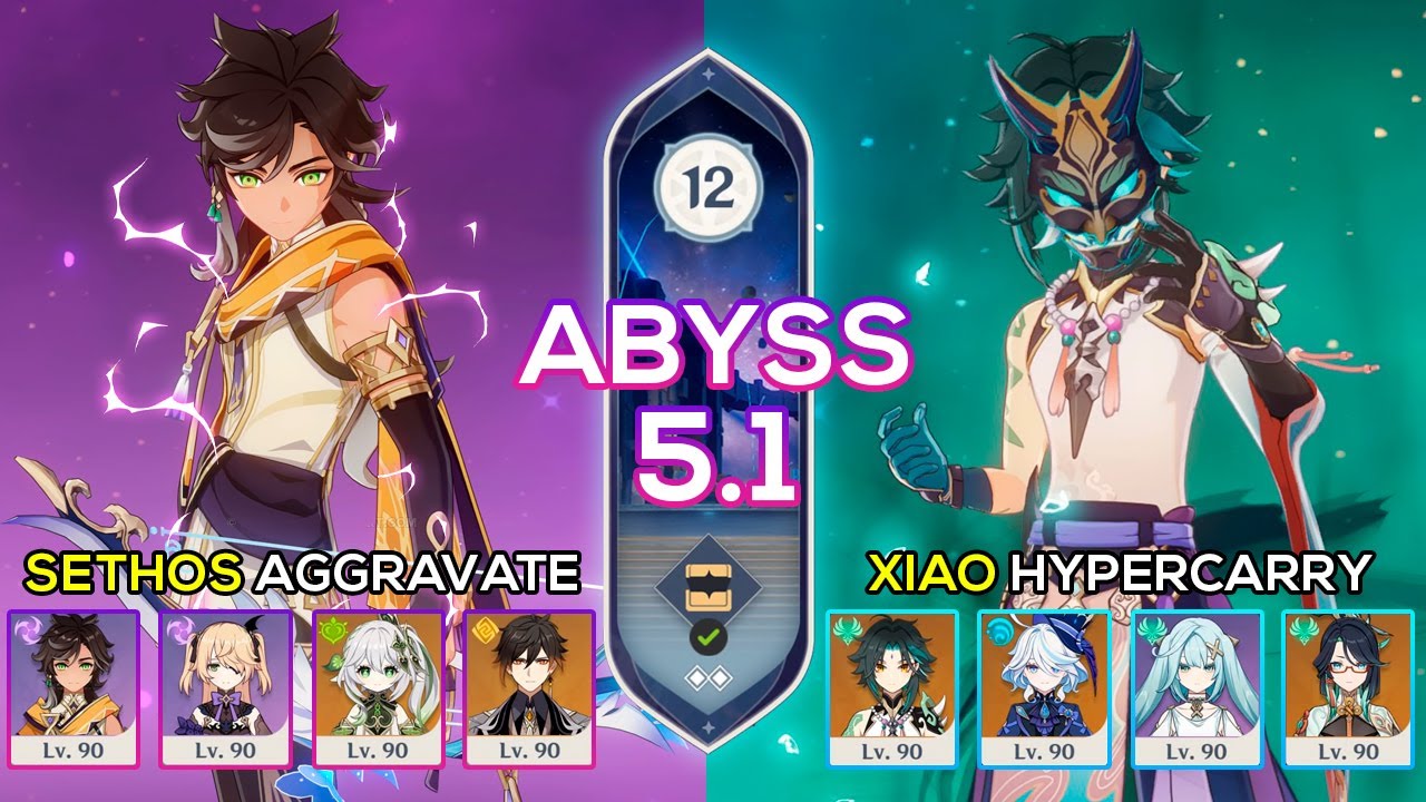 C0 Xiao Hypercarry & C6 Sethos Aggravate | Spiral Abyss 5.1 | Genshin Impact