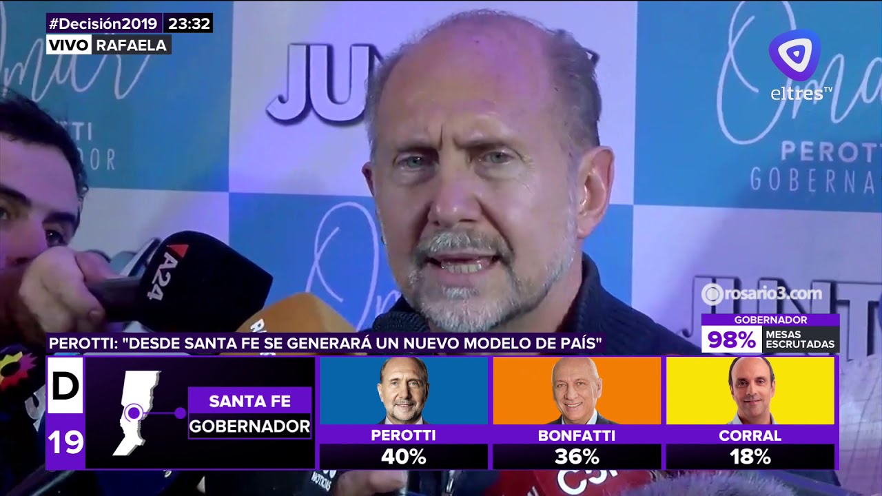 Omar Perotti es el nuevo gobernador de Santa Fe