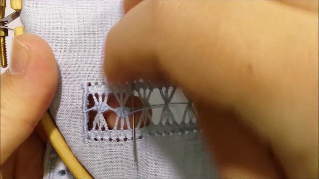 Sfilatura a ventaglietti - Tutorial ricamo a mano