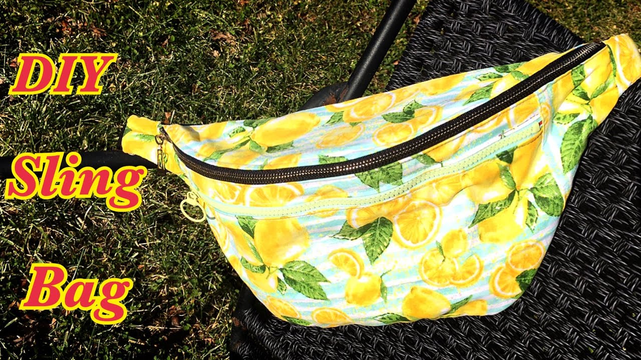 DIY Sling Bag/Backpack/Zipper Belt Free Hands Bag Idea/背包，腰包