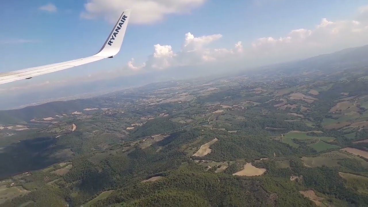 #Ryanair flight from charle roi Airport to Perugia Airport