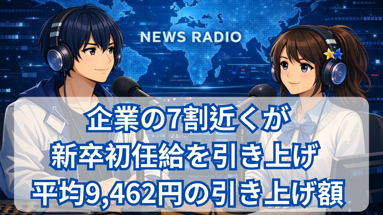 【解説】企業の7割近くが新卒初任給を引き上げ 平均9,462円の背景と影響は