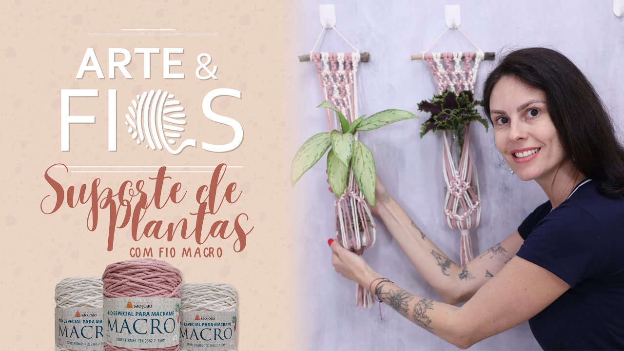 Arte & Fios - Suporte para Plantas com Fio Macro