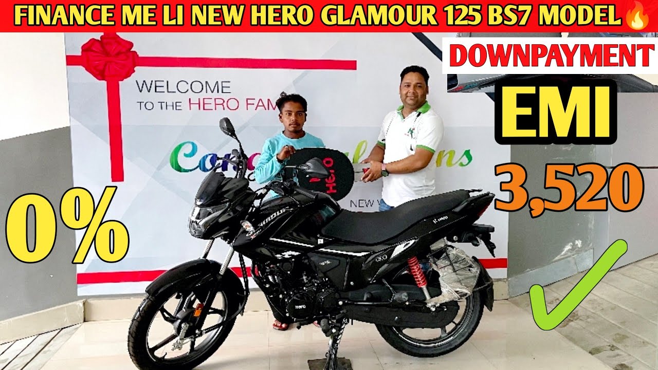 Taking Delivery Of New 2023 Hero Glamour 125 BS7 In Finance EMI Cost😱😲 | Down Payment ✔️ | Easy Loan