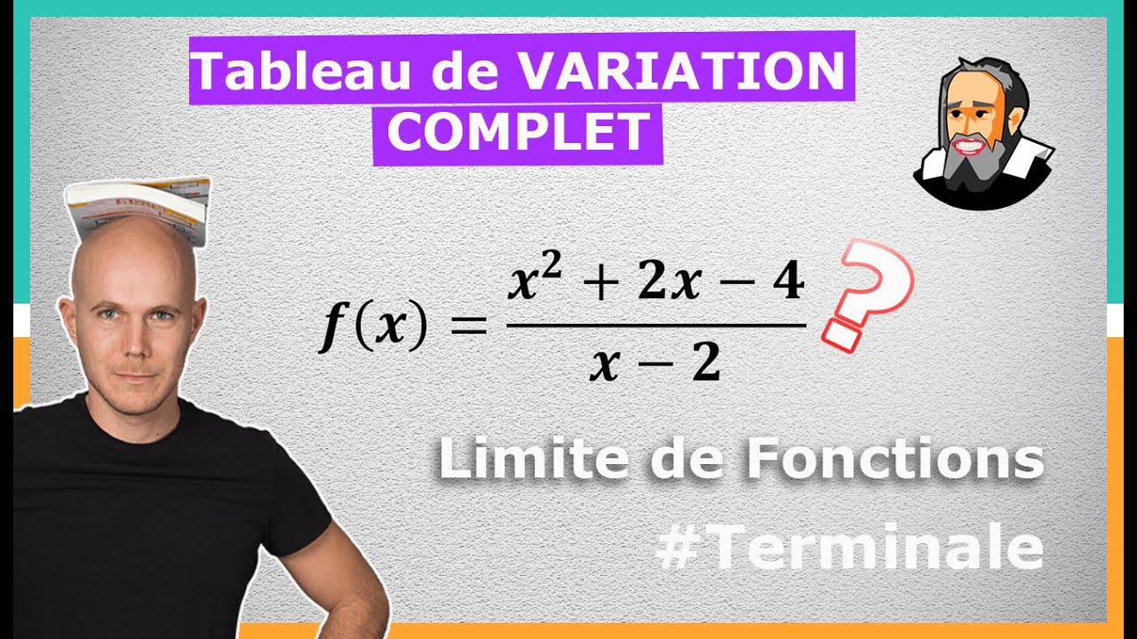 LIMITE avec les TABLEAUX de VARIATIONS - Exercice Corrigé - Terminale