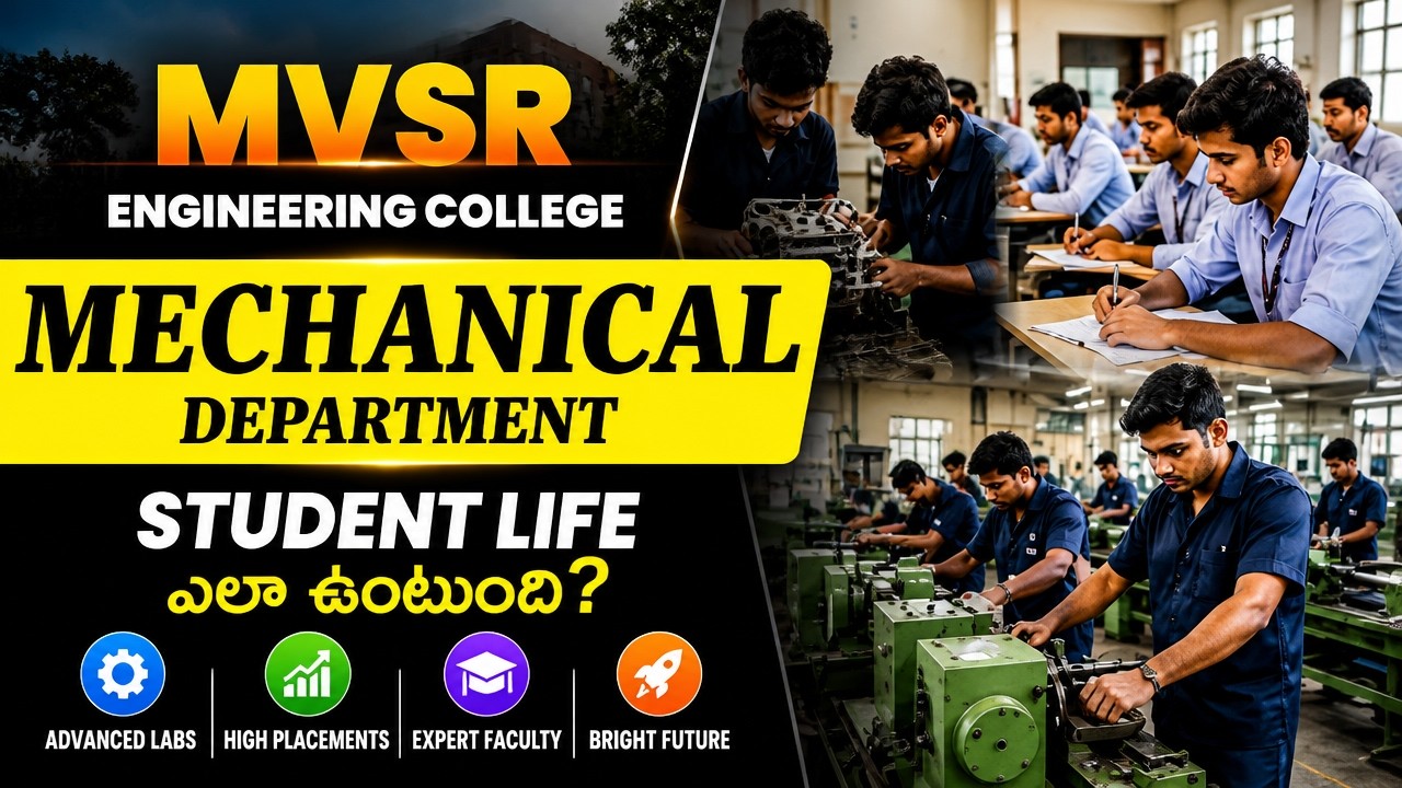 Mechanical Engineering at MVSR Engineering College | Labs, Placements & Future  | MVSREC