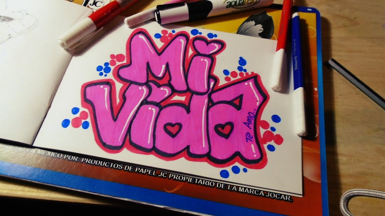 COMO HACER UN GRAFFITI DE AMOR | MI VIDA | SPEED DRAWING FER ART