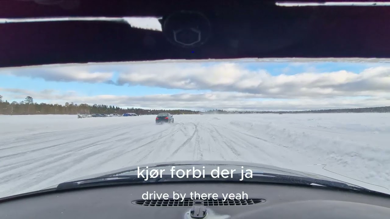 Drifting on a frozen lake in a Audi A4 B5 quattro