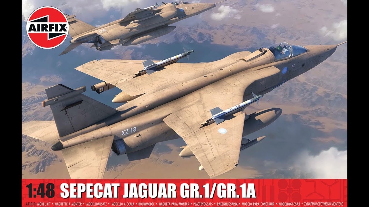 Sepecat Jaguar GR.1/GR.1A : Airfix : 1/48 Scale Model : In Box Review