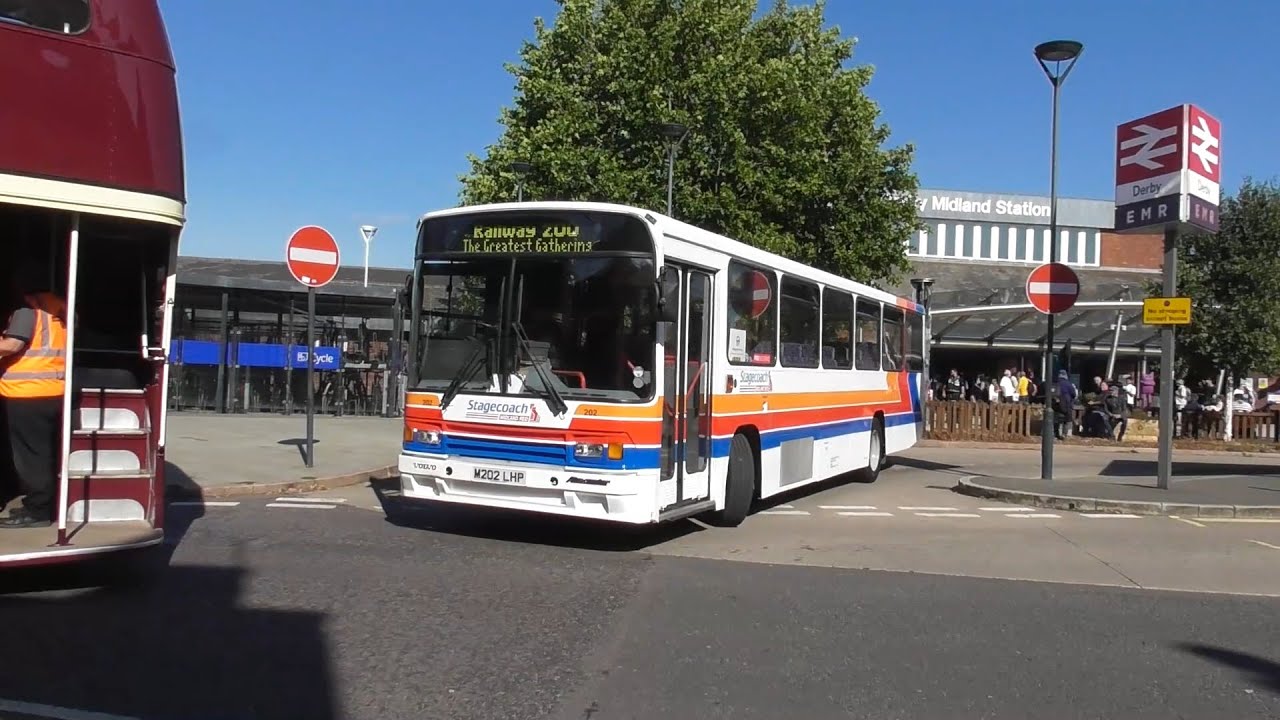Vintage Buses outside Derby Railway Station - Including Ex Ulsterbus Leyland Tiger N Type 370.
