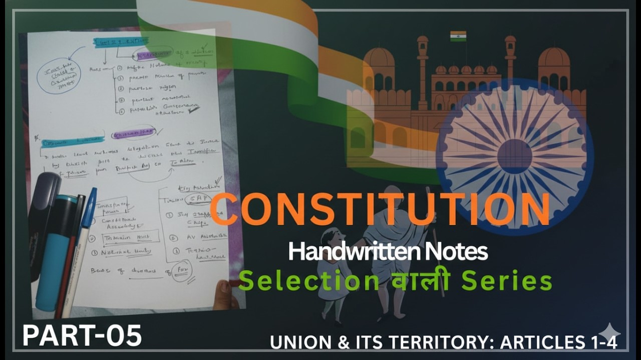 Indian Constitution Articles 1 to 4 Explained | Union & Its Territory Part 5