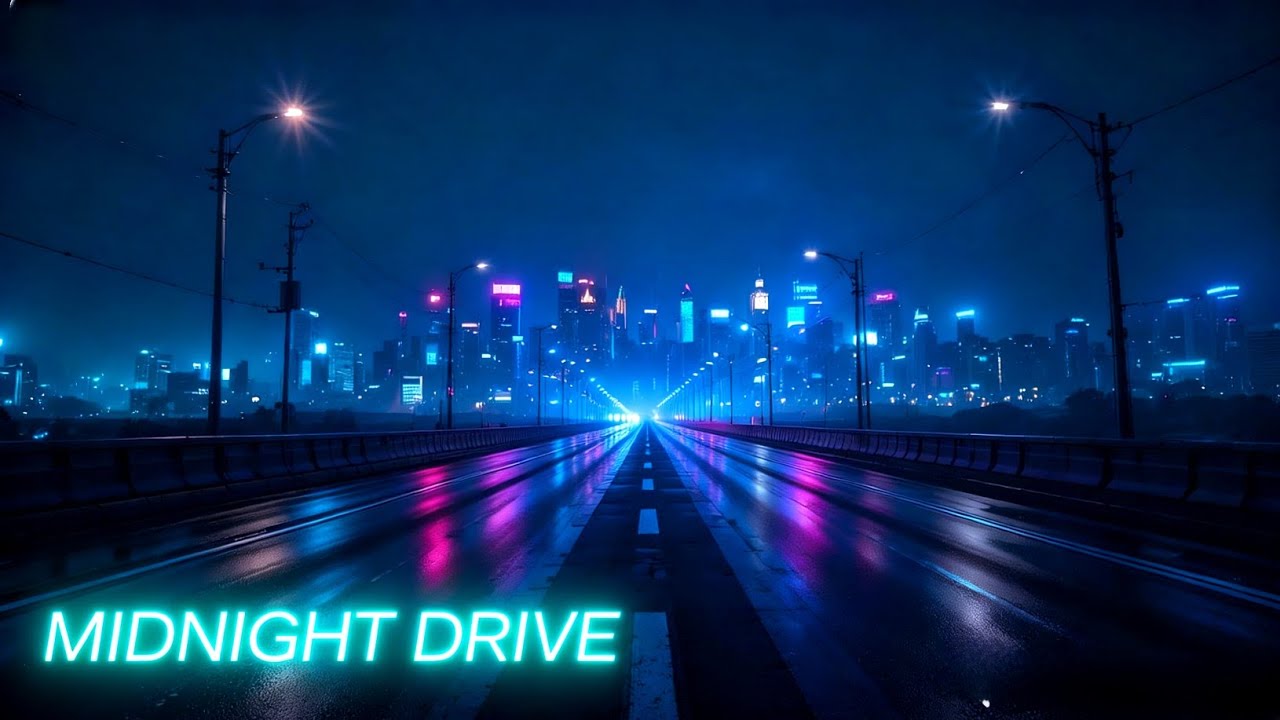 Midnight Highway Signals — Neon Night Drive | Chill Electronic for Late Night Driving & Focus