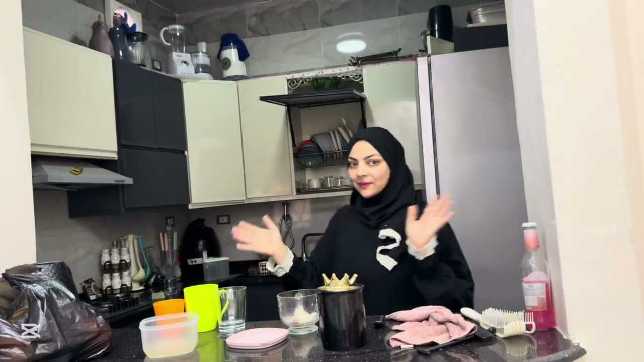 جوزي تعب مني فجأة 🥹 غيرت مكان التلاجة لمكانها الأصلي أخيرا 🫣