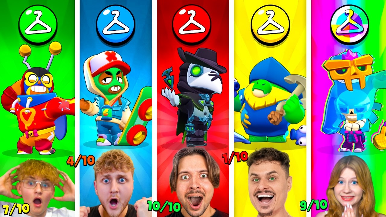 Wielki RANKING SKIN&Oacute;W YouTuber&oacute;w 2025! (Farell, Yoshi, Da Mian) *Clash Royale/Subway Surfers i INNE*