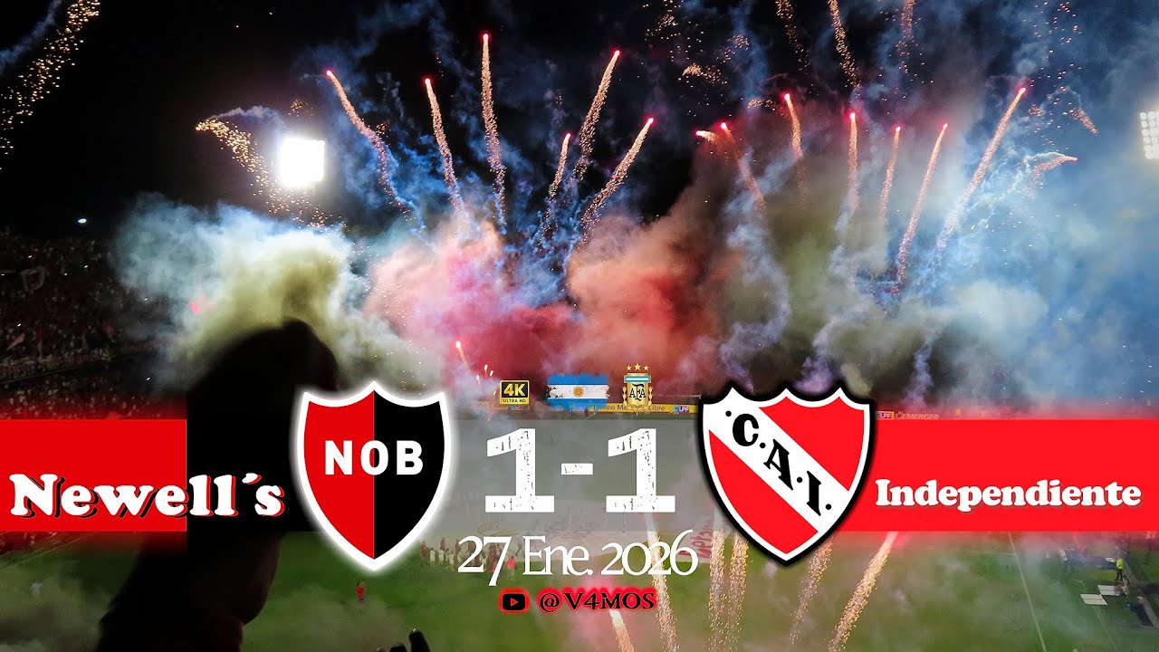 4K🚩⭐Newell´s 1🔴⚫ Independiente 1🟥⚽27/1/26 🇦🇷 ♦️‼️