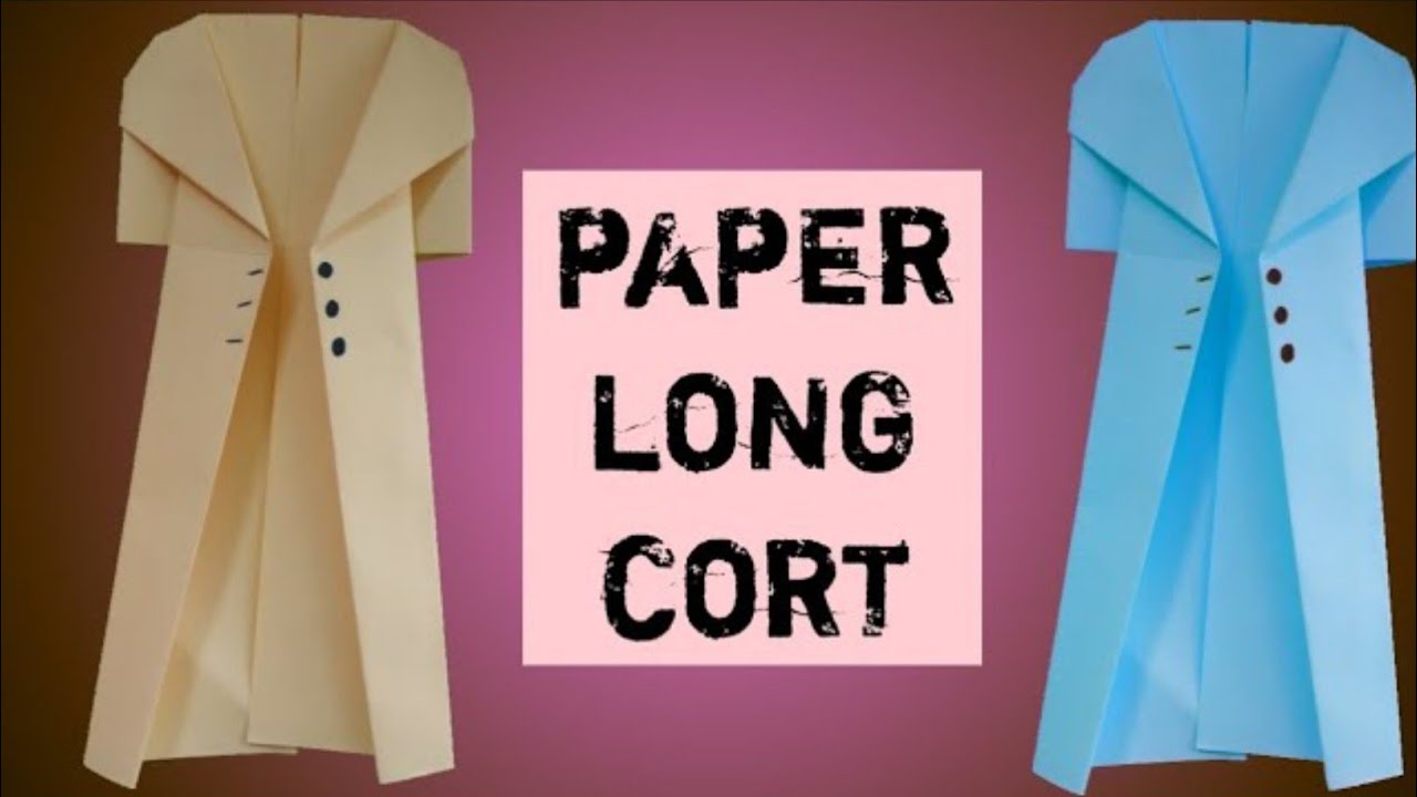 Origami Long Cort | Dress Design| How To Make Dress with Paper 