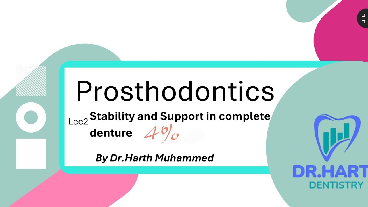 Stability and support in complete denture |pros|fifth stage 