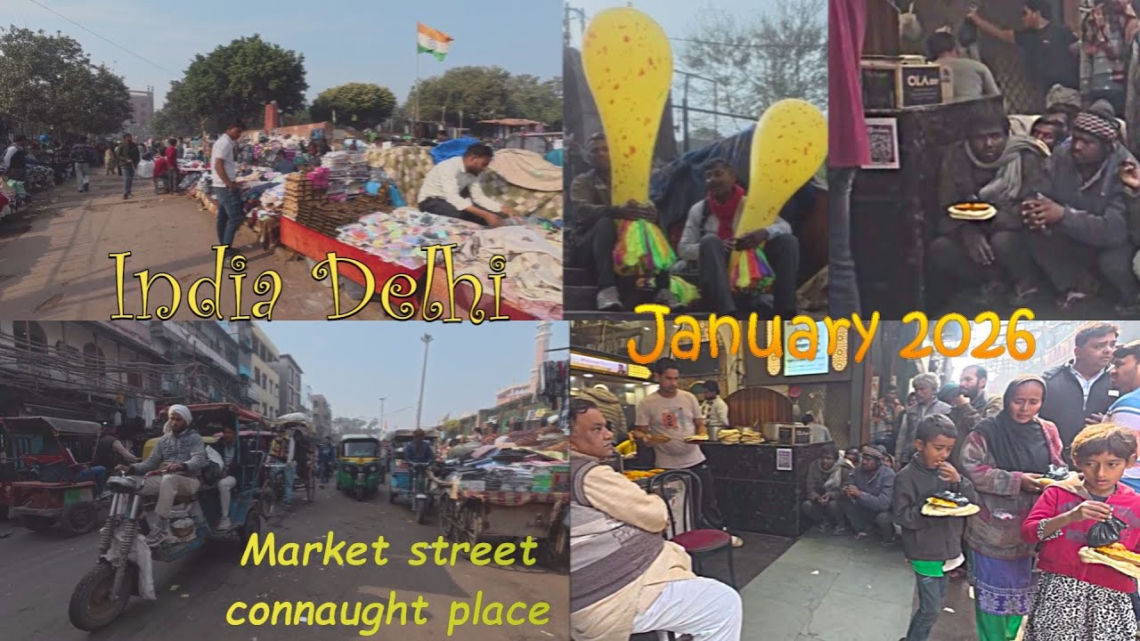 India Delhi shopping district (Connaught Place)