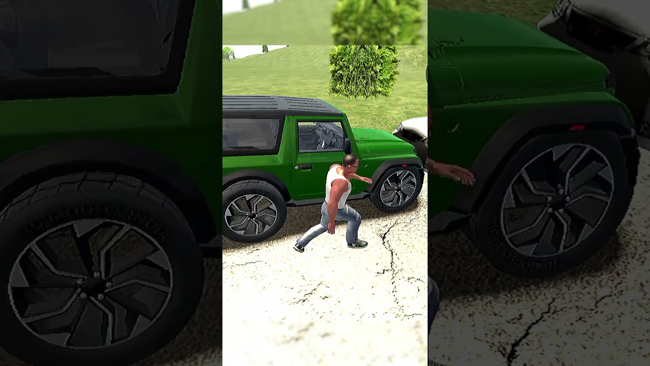 Modify Mahindra White Thar || Indian Car Simulator Gameplay || Car Game