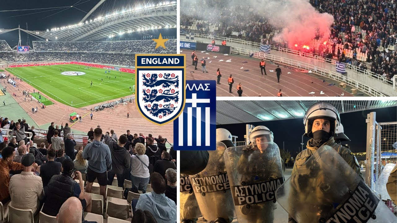 3500 England fans travelled to Athens for this vital Nations League in the Greek capital