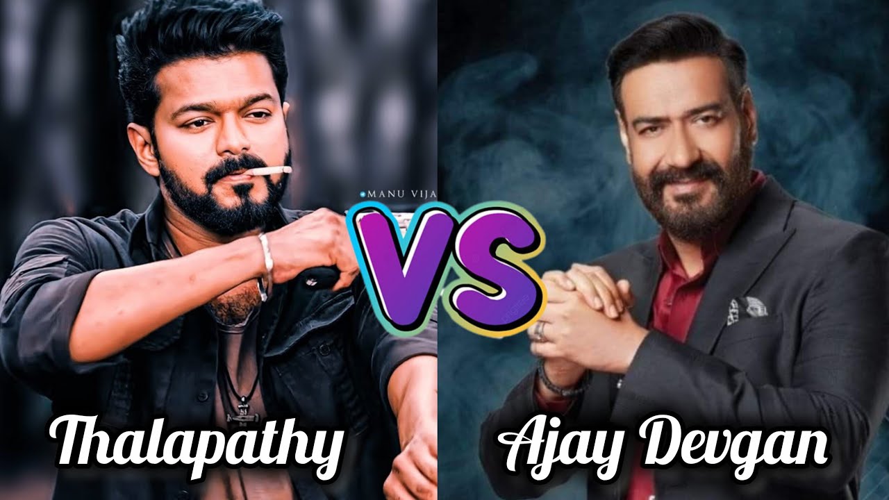 Thalapathy 🆚 Ajay Devgan Top 10 highest grossing movies comparison video 