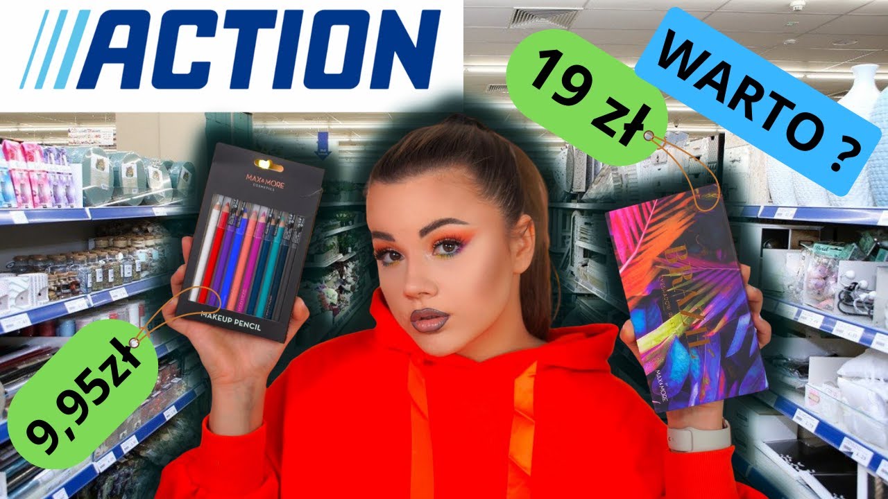 🤯 duża paleta cieni za 19zł !!!! ? TEST ACTION 🤯 Moje perełki makijażowe #grwm #action TANI MAKIJAŻ😍