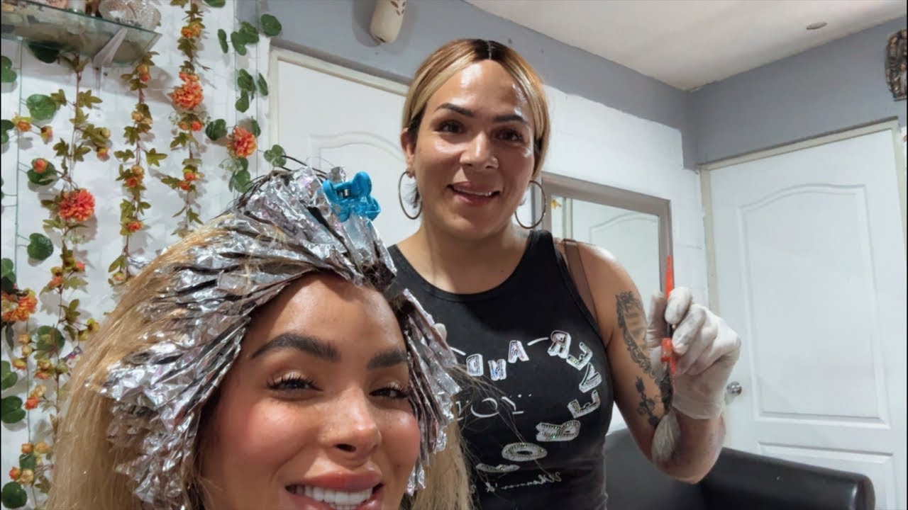 Con Ale arreglándome el cabello