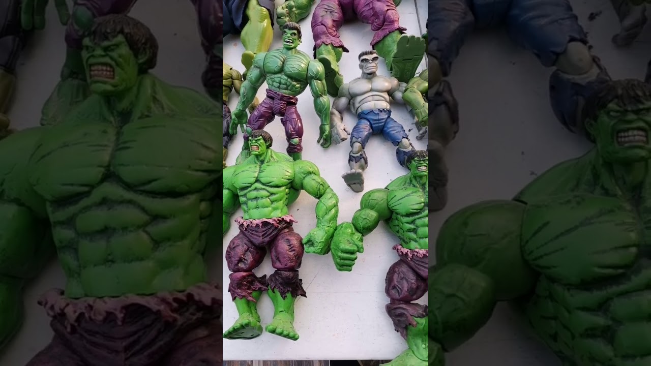 Una caja llena de hulk Toy byz icons Legens y más