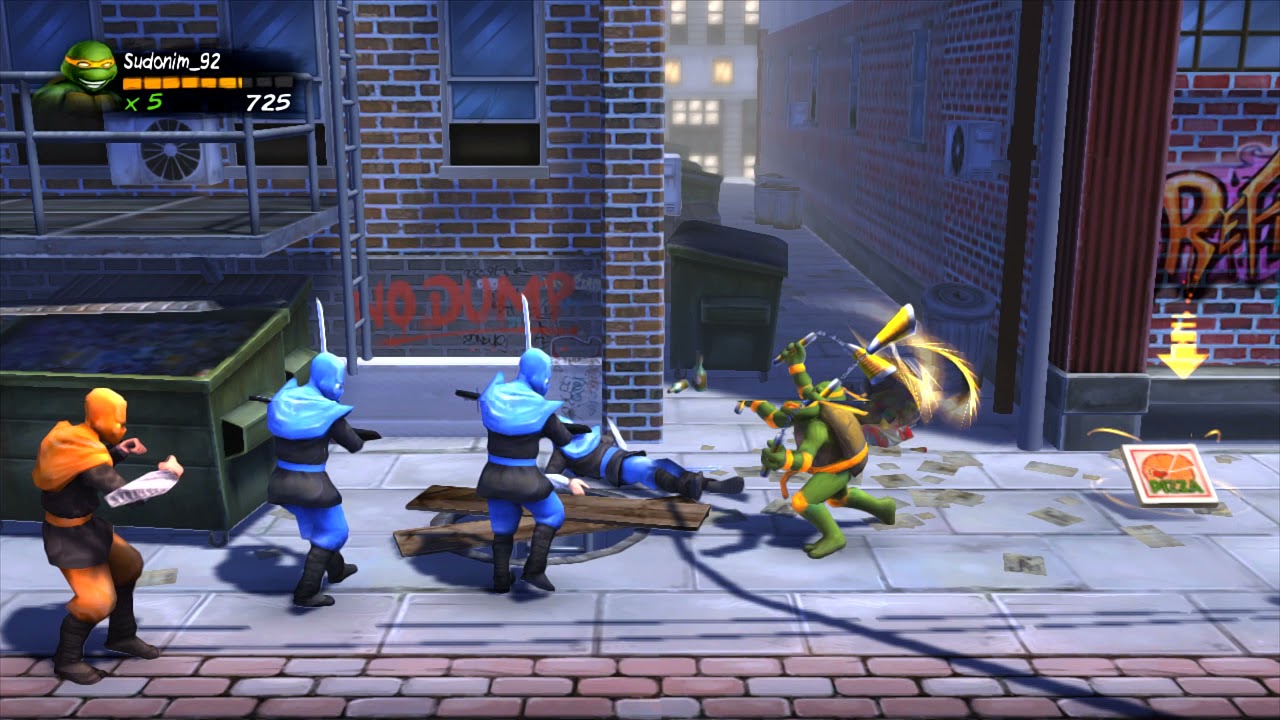 TMNT: Turtles in time: Re-shelled - Mikey Arcade mode (with mClassic)
